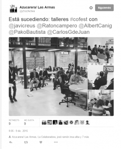 Tweet de Azucarera Las Armas